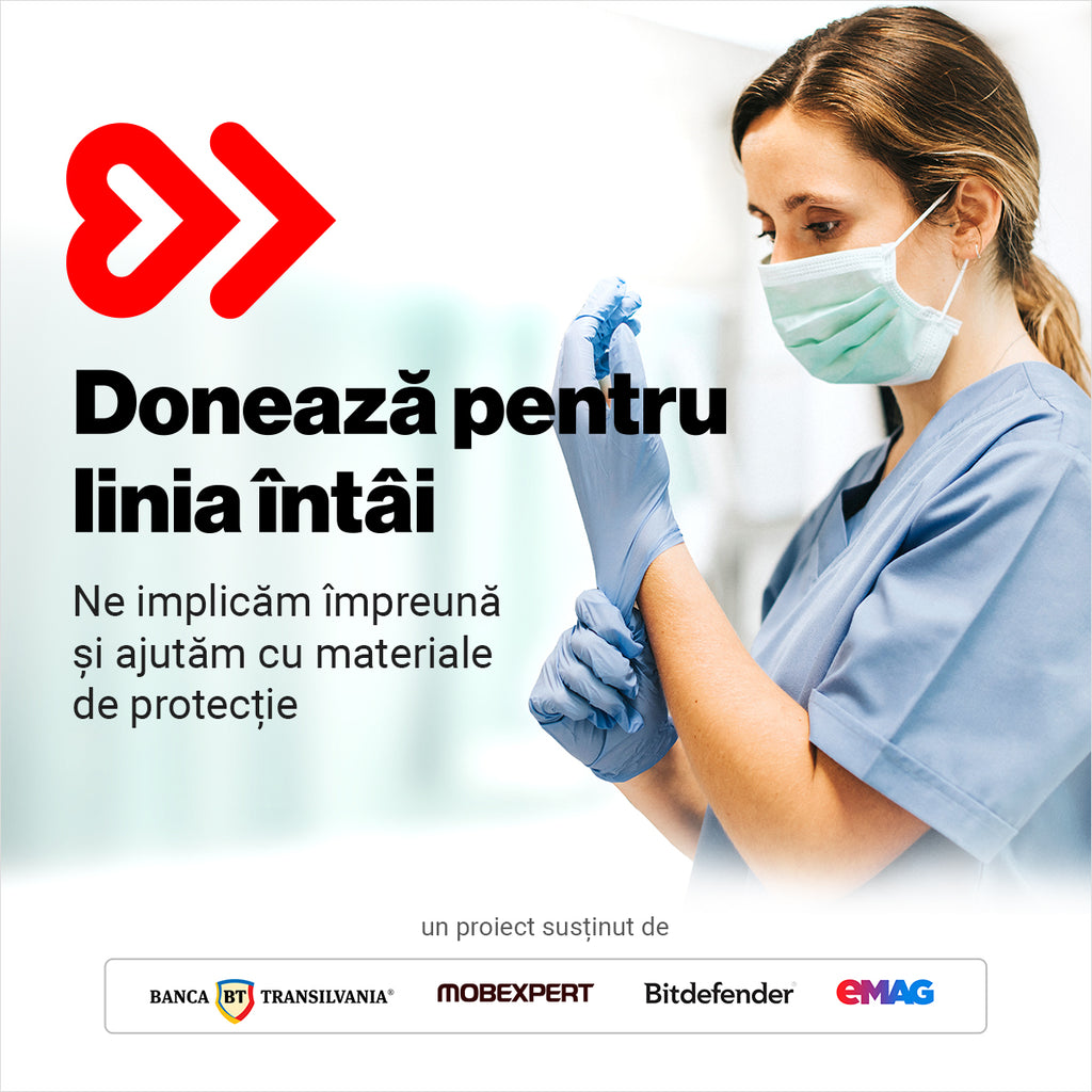 Donează pentru linia întâi. Alte 350.000 de măști FFP2 au ajuns în țară ieri, cu ajutorul TAROM