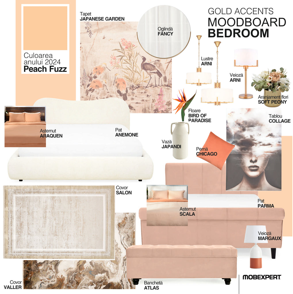 Culoarea anului 2024 în design interior: cum integrăm Peach Fuzz în amenajarea locuinței