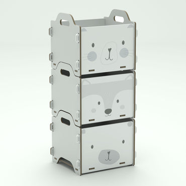 LITTLE ONE Set 3 cutii jucării, copii