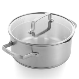 CHEF Oală cu mânere și capac, inox, D.20cm