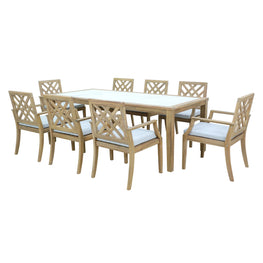 FRANCO Set mobilier terasă/grădină, 8 scaune și masă