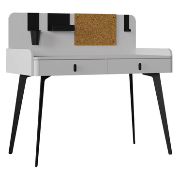 VALERY Birou copii, 2 sertare, panou și accesorii incluse