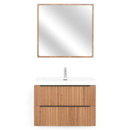 HARVEY Set mobilier baie, mască lavoar, lavoar și oglindă