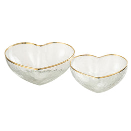 HEART Set 2 boluri, sticlă