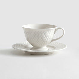 ECLAT Ceașcă și farfurioară, porțelan, 250ml