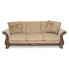 WESTERLY Canapea extensibilă, 3 locuri, 2 perne decor incluse, stofă