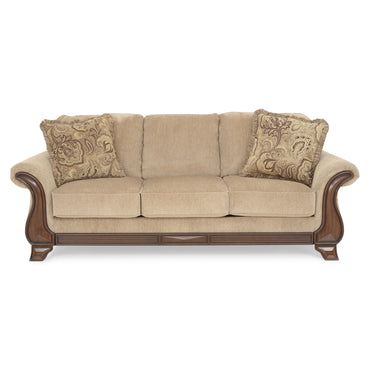 WESTERLY Canapea extensibilă, 3 locuri, 2 perne decor incluse, stofă