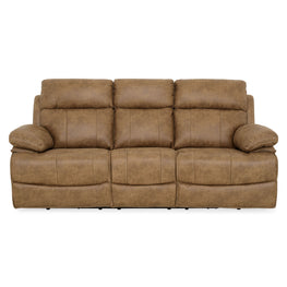 BRISBANE Canapea 3 locuri, 2 reclinere electrice, tetiere și măsuță, stofă