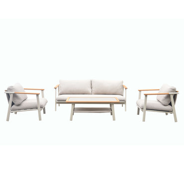 SALLY Set mobilier terasă/grădină, 2 fotolii, canapea și masă