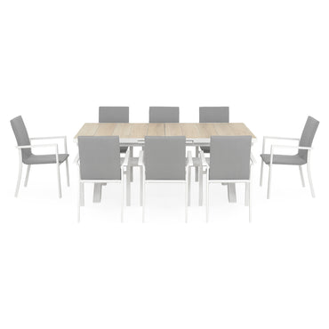 TUSCANY/SULTAN Set mobilier terasă/grădină, 8 scaune și masă extensibilă