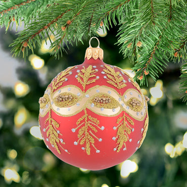 NATAL Glob, sticlă, D.8cm