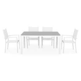 ENCORE/DRESDEN Set mobilier terasă/grădină, 4 scaune și masă