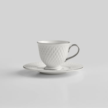 ECLAT Ceașcă și farfurioară, porțelan, 90ml