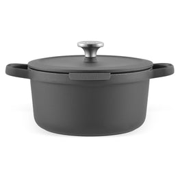 GRAPHITE Oală cu mânere și capac, fontă, D.26cm