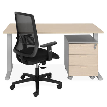 OXI Set mobilier office, birou, casetieră și scaun