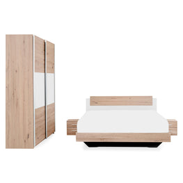 MIAMI Set mobilier dormitor, dulap, pat și 2 noptiere