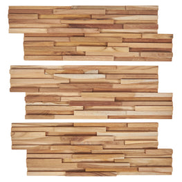 WOOD DECOR Set 10 panouri perete Natural Ripple