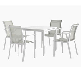 MARTA Set mobilier terasă/grădină, 4 scaune și masă