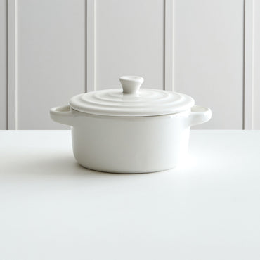 SNACKS Bol cu capac, porțelan, D.10cm