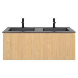 BRUNO Set mobilier baie, mască lavoar, 2 dulapuri suspendate și lavoare