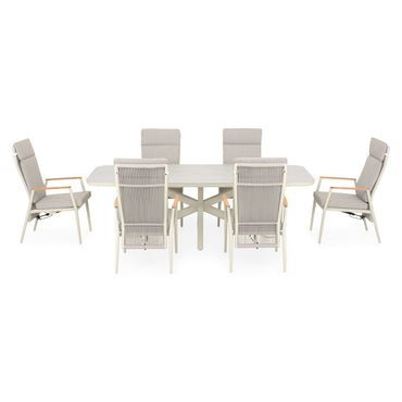 PERUGIA Set mobilier terasă/grădină, 6 scaune și masă