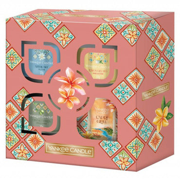 HELLO ITALY Set cadou lumânare pahar și 3 lumânari Votive