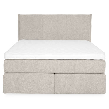 CARLINI Pat tapițat 160x200 cm, saltea și topper incluse