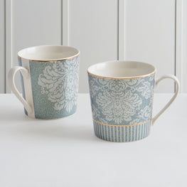 DAMASK Set 2 căni, porțelan, 360ml