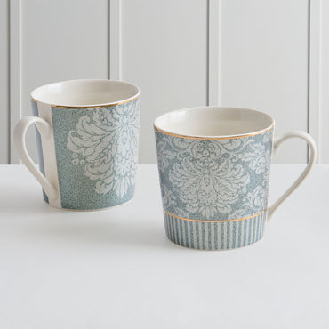 DAMASK Set 2 căni, porțelan, 360ml