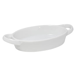 DIP Tavă cu mânere, porțelan, L.21cm