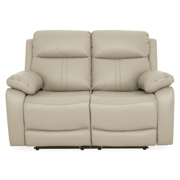 HUDSON Canapea 2 locuri, 2 reclinere manuale, piele naturală