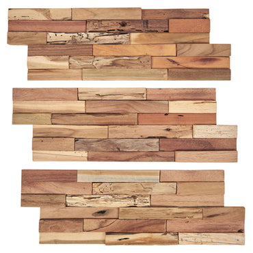 WOOD DECOR Set 10 panouri perete Natural Coral