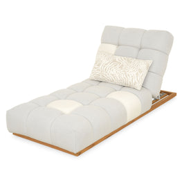 PEDRO Șezlong exterior, pernă decorativă inclusă