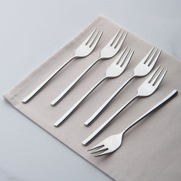 HERMES Set 6 furculițe pentru desert, inox