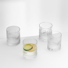 DIAMANTE Set 4 pahare whisky, 380ml