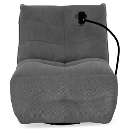 OPTIMUS Fotoliu rotativ, recliner electric, USB, suport telefon, stofă