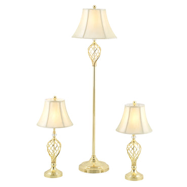 LORAND Set 2 veioze, 1 lampadar 1x60W E27