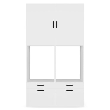 WASH&STORE Set mobilier baie, 2 dulapuri depozitat mașina spălat/uscător și 2 dulapuri suspendate