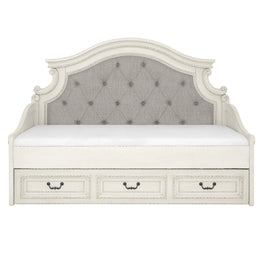 KINSLEY Pat de zi, 106x192cm, somieră și sertar depozitare incluse