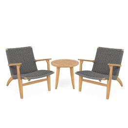 SIESTA Set mobilier terasă/grădină, 2 fotolii și măsuță