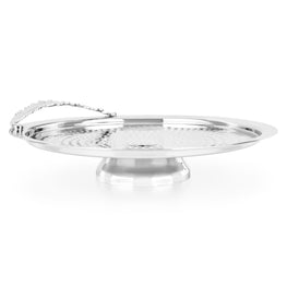 LEAF Platou cu picior, inox, D.30.5cm