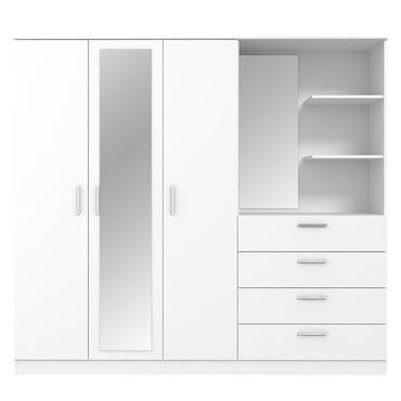 RENELLE Dulap 3 uși, 4 sertare