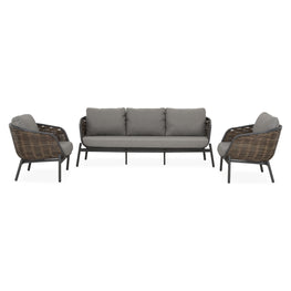 BARI Set mobilier terasă/grădină, canapea, 2 fotolii