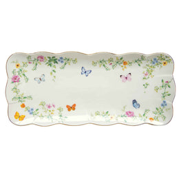 DANCING BUTTERFLIES Platou servire, porțelan, L.36cm