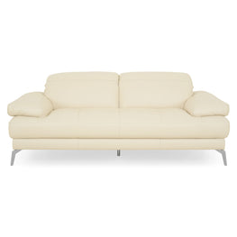 GARNER Canapea 3 locuri, mecanism tetiere, piele