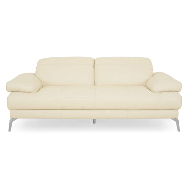 GARNER Canapea 3 locuri, mecanism tetiere, piele