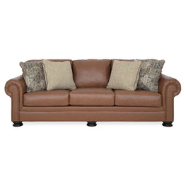 AGNESE Canapea 3 locuri, 4 perne decorative incluse, piele