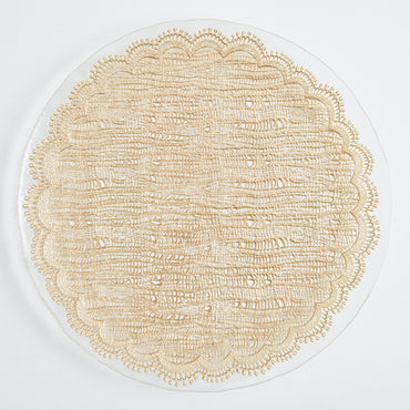 DREAM Platou, sticlă, D.33cm