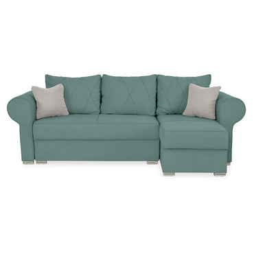 AMIRA Canapea extensibilă, 3 locuri, șezlong interschimbabil, stofă