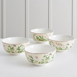 PEONY Set 4 boluri, porțelan, D.14cm
